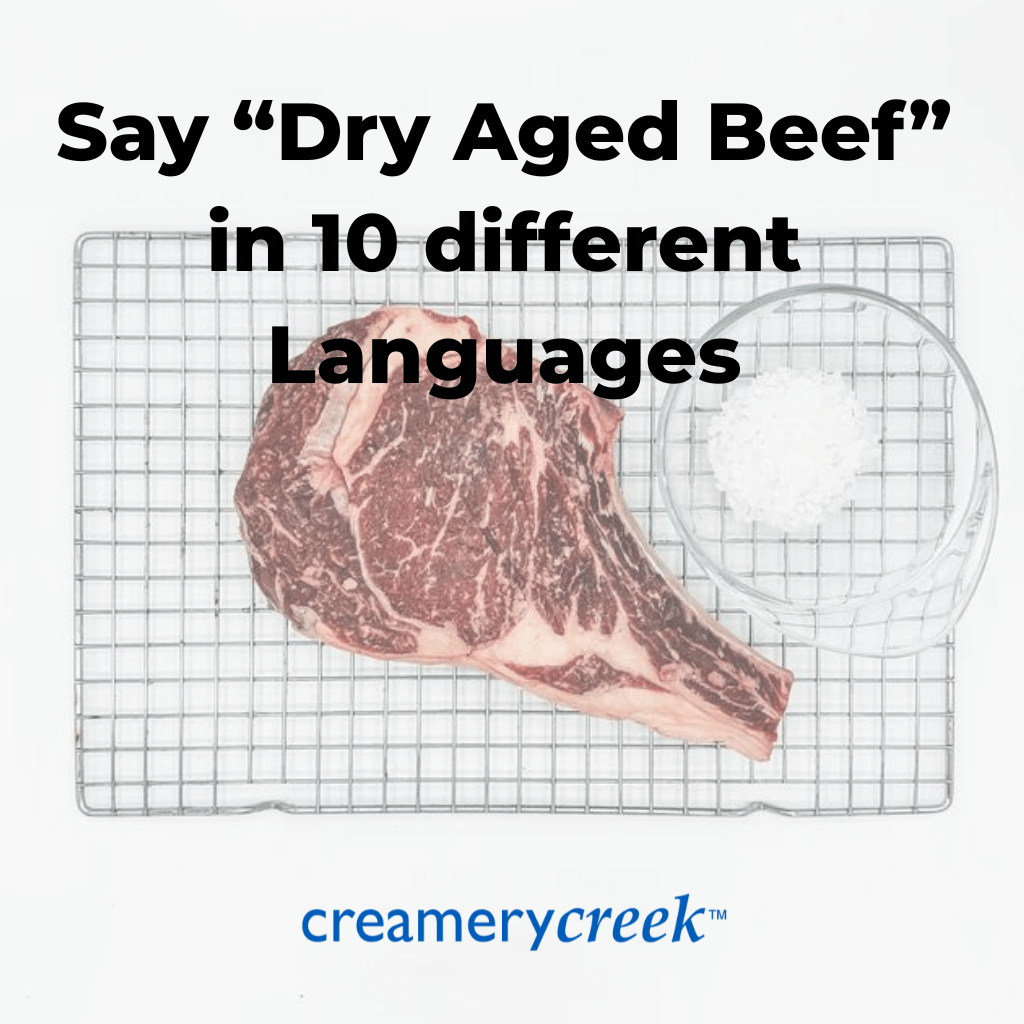 bone in ribeye on a wire rack with a bowl of coarse salt