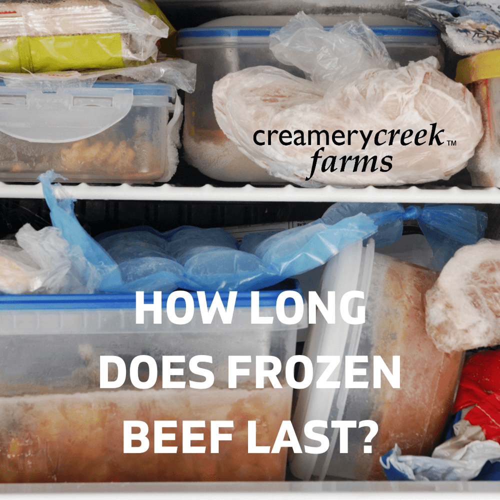 well stocked freezer, likely an freezer over fridge
