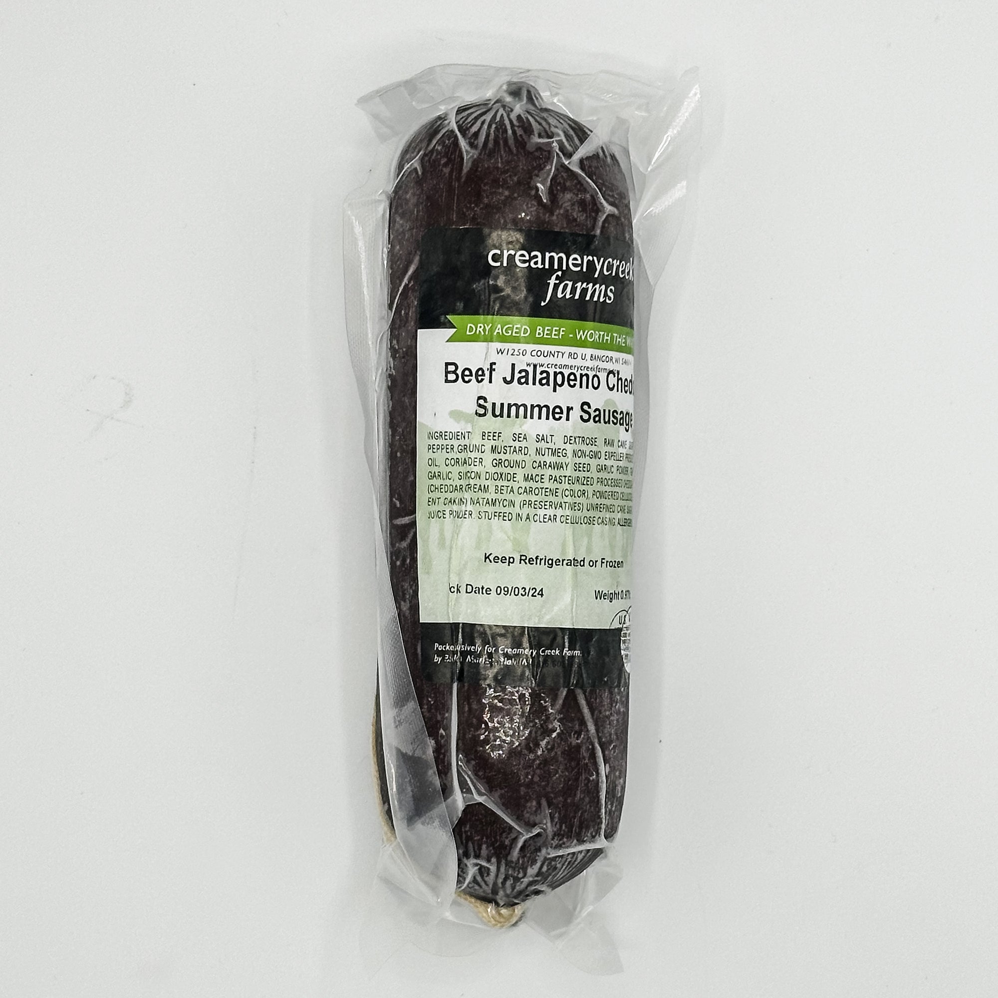 All Beef Summer Sausage - Creamery Creek Farms