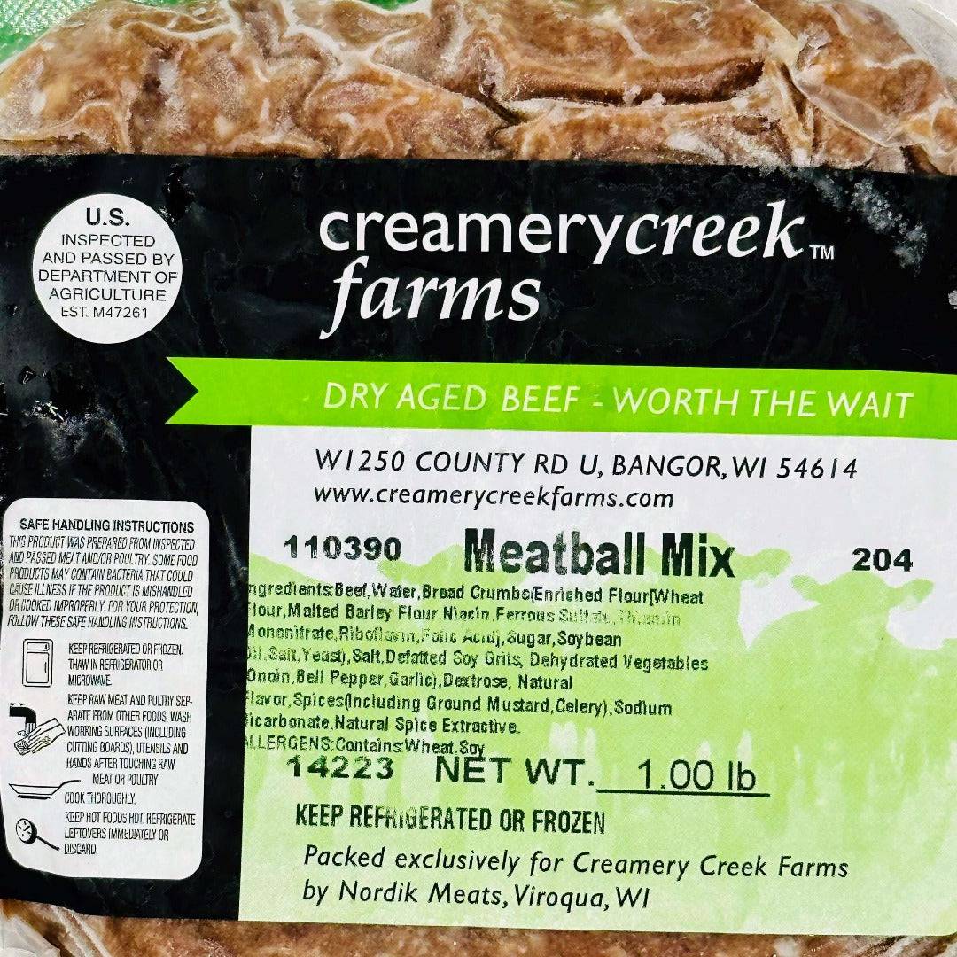 Dry Aged Ground Beef Meatball Mix - Creamery Creek Farms