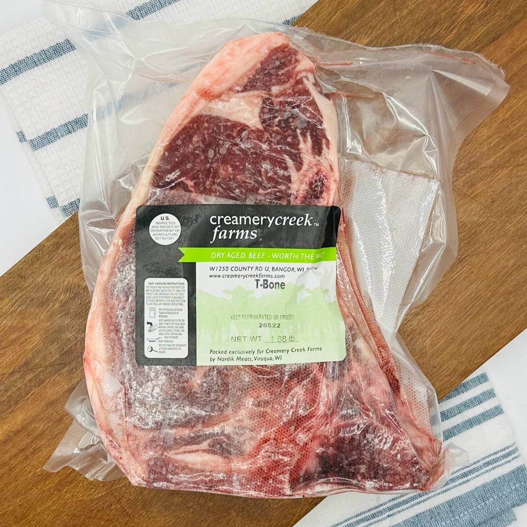 Dry Aged T-Bone Steak - Creamery Creek Farms