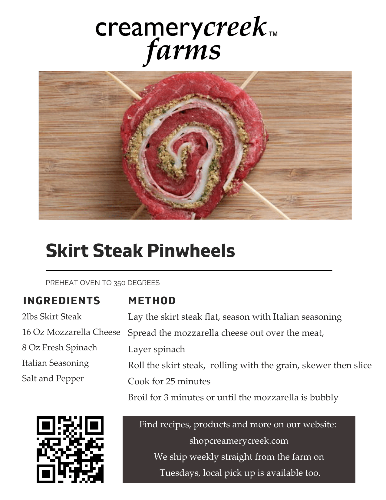 Dry Aged Beef Inside Skirt Steak - Creamery Creek Farms