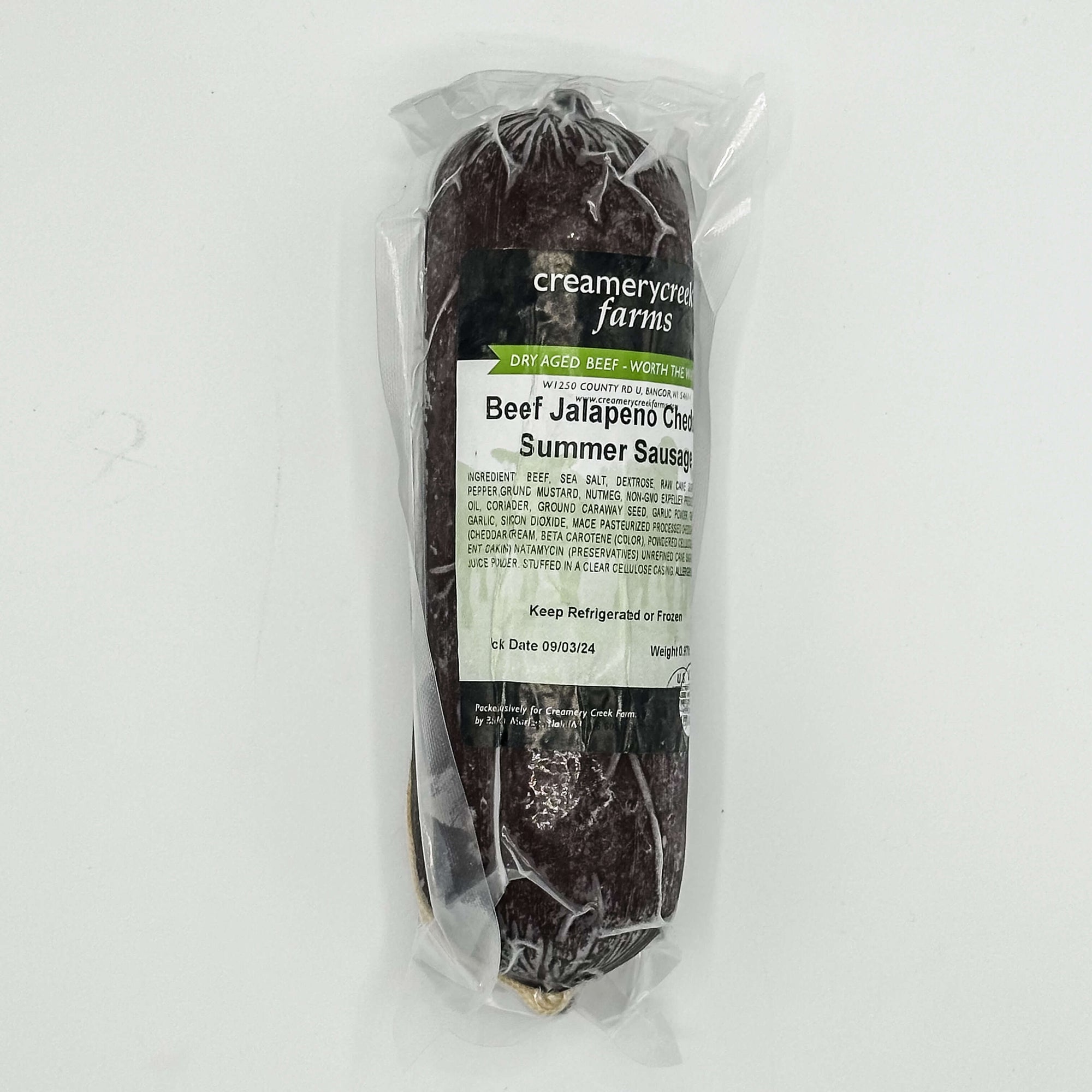 All Beef Summer Sausage - Creamery Creek Farms