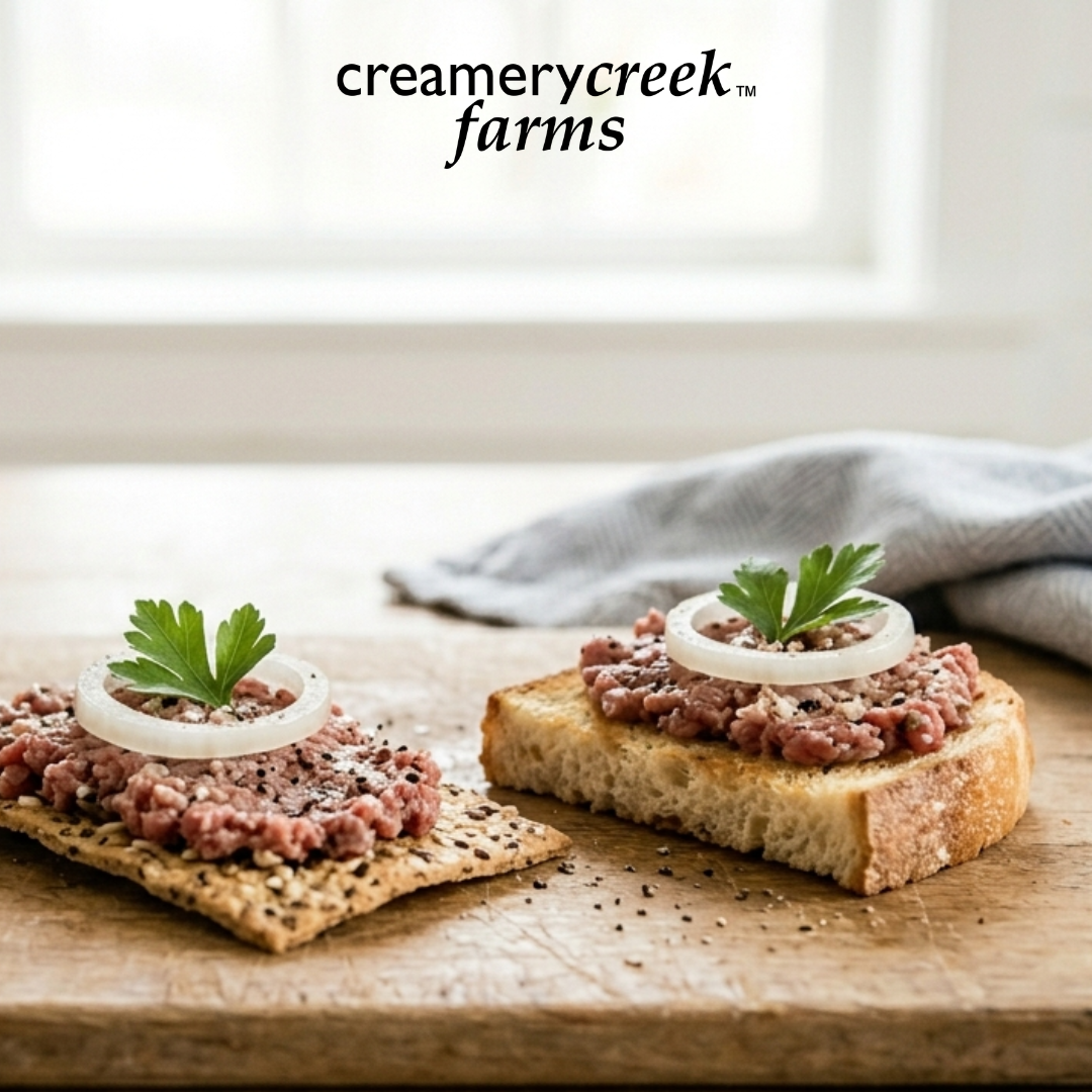 Raw meat sandwich