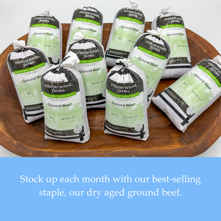 creekclub Dry Aged Ground Beef Subscription - Creamery Creek Farms
