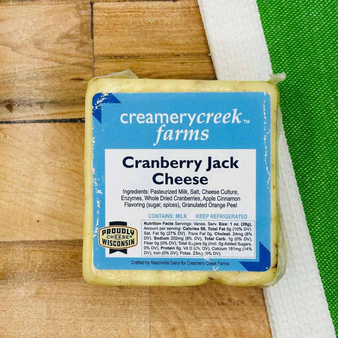 Wisconsin Cranberry Jack Cheese - Creamery Creek Farms