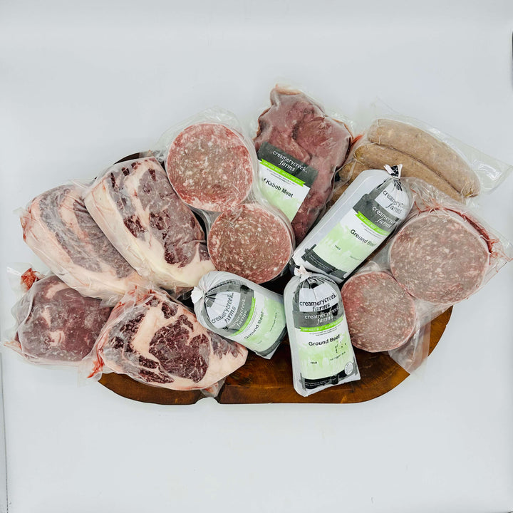 Paquetes de carne de res madurada en seco para el Cuatro de Julio