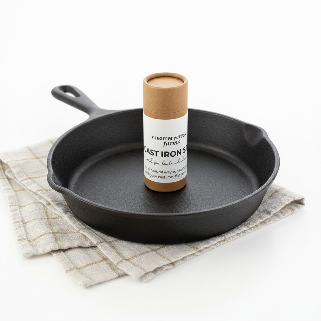 Pure Beef Tallow Cast Iron Seasoning and Cooking Stick