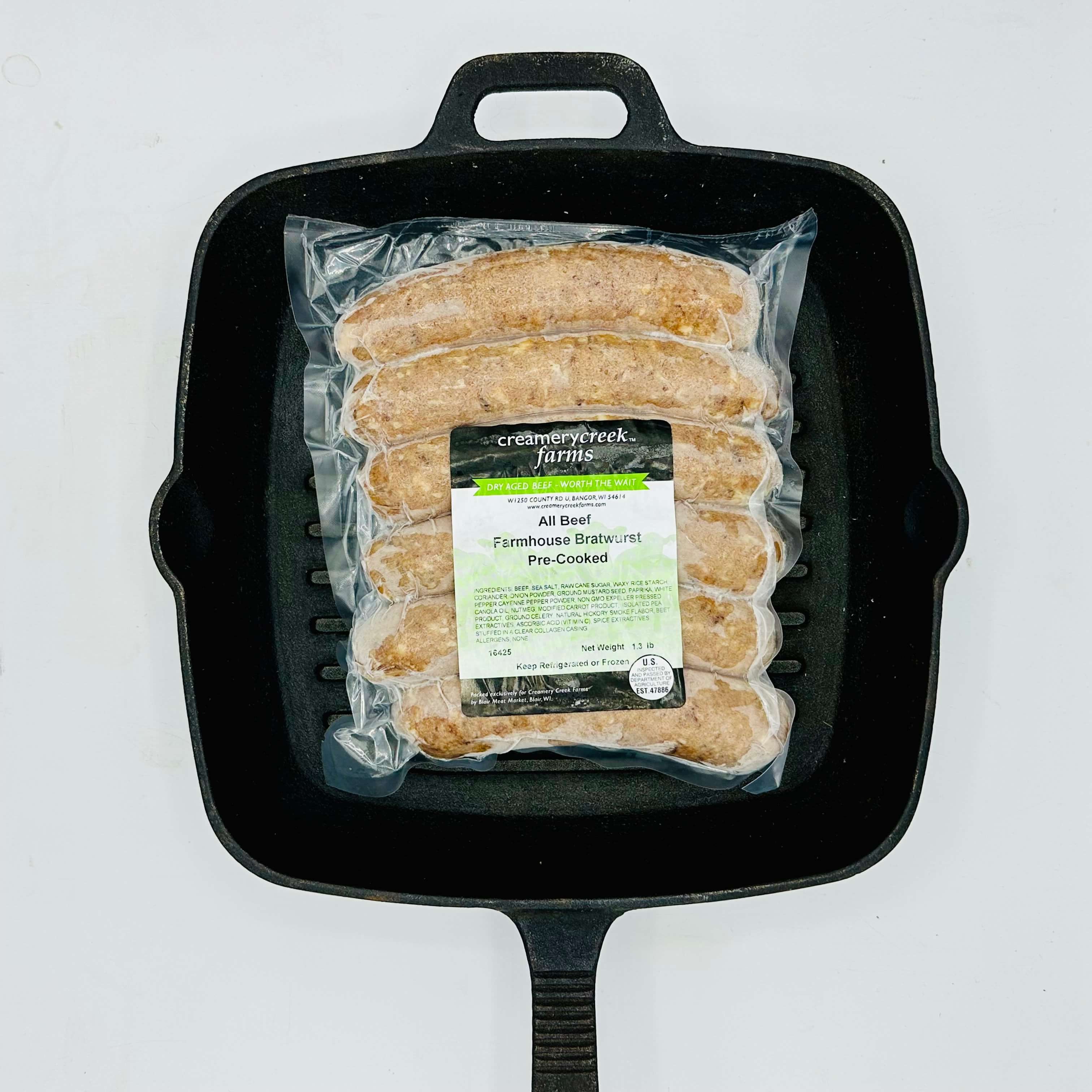 Creamery Creek Farms Smoked All Beef Bratwurst