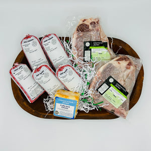 February Box of the Month -5lbs Ground Beef, 2 T-Bones, Colby Jack