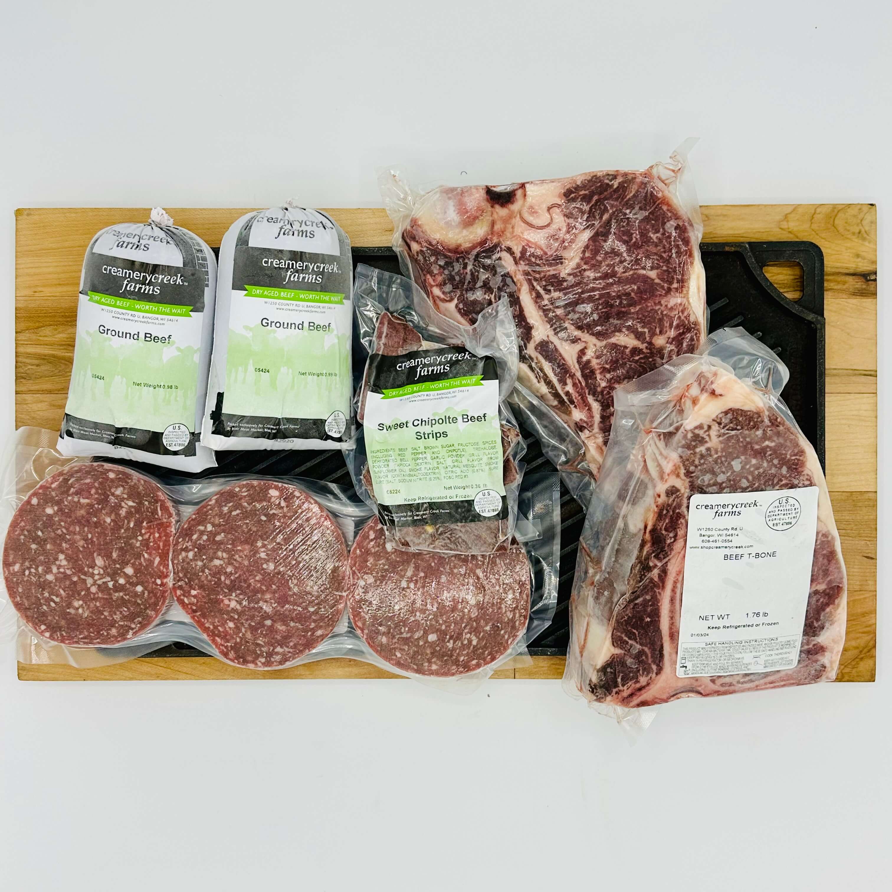 Dry Aged Beef - April Sampler Special - Box of the Month - Creamery Creek Farms