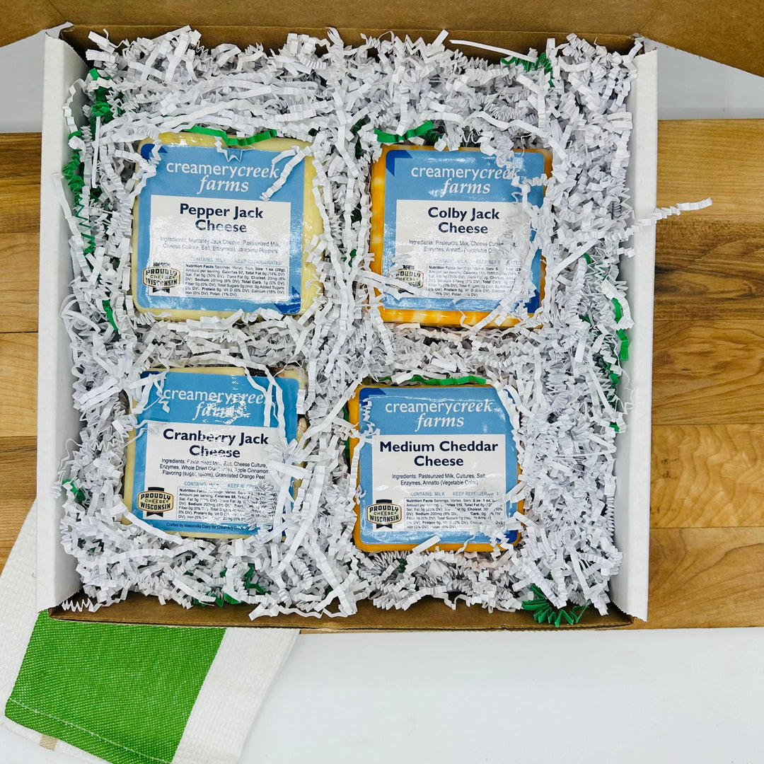 Wisconsin Cheese Gift Box - 4 Blocks - Creamery Creek Farms