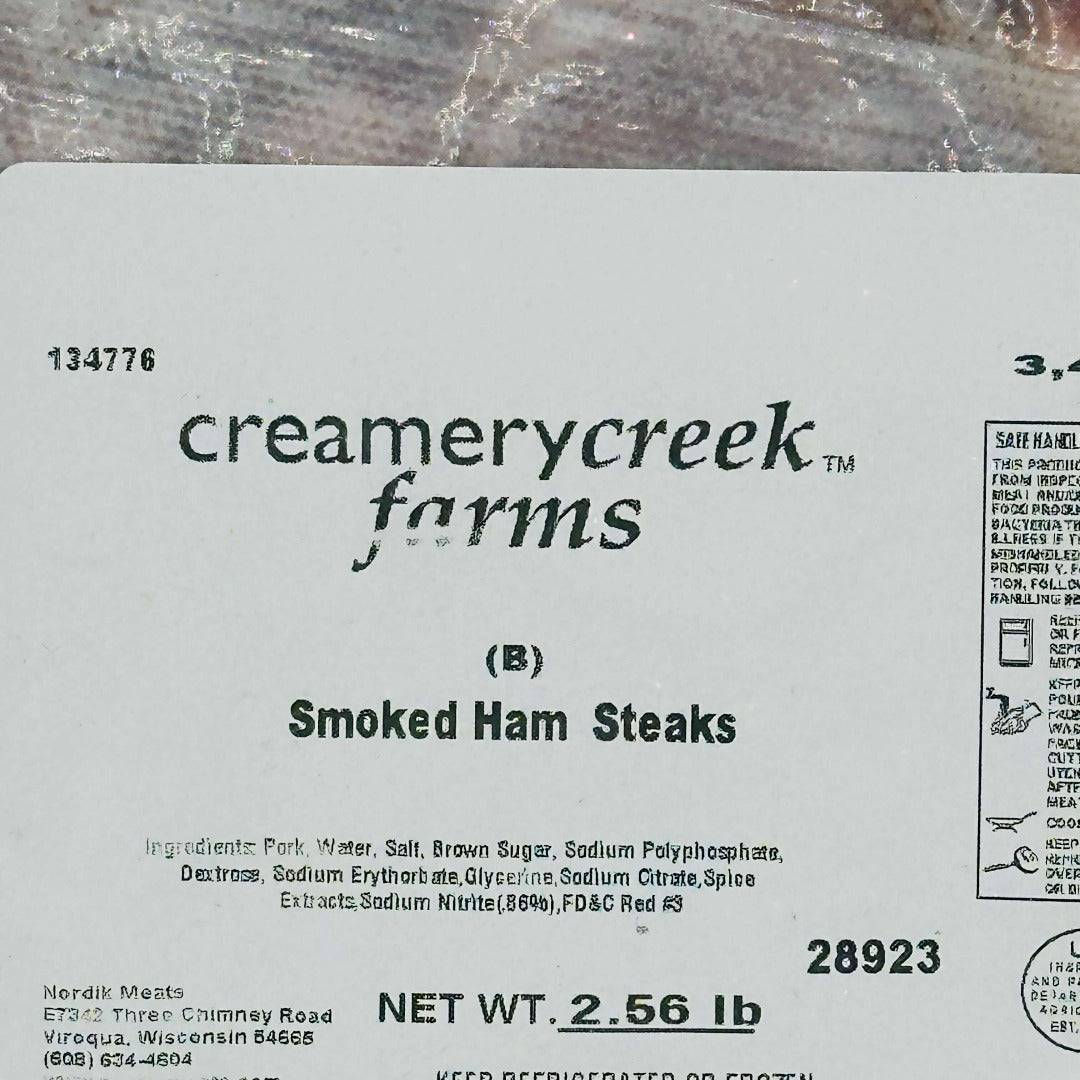 Duroc Pork Smoked Ham Steak - Creamery Creek Farms