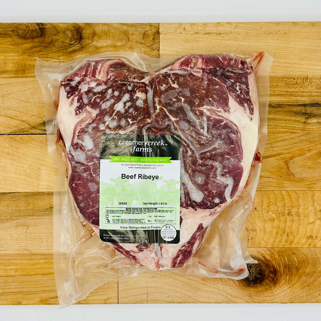 Dry Aged Boneless Sweetheart Ribeyes - Pair - Creamery Creek Farms