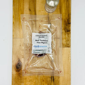 CreekReserve filet Mignon on a cutting board