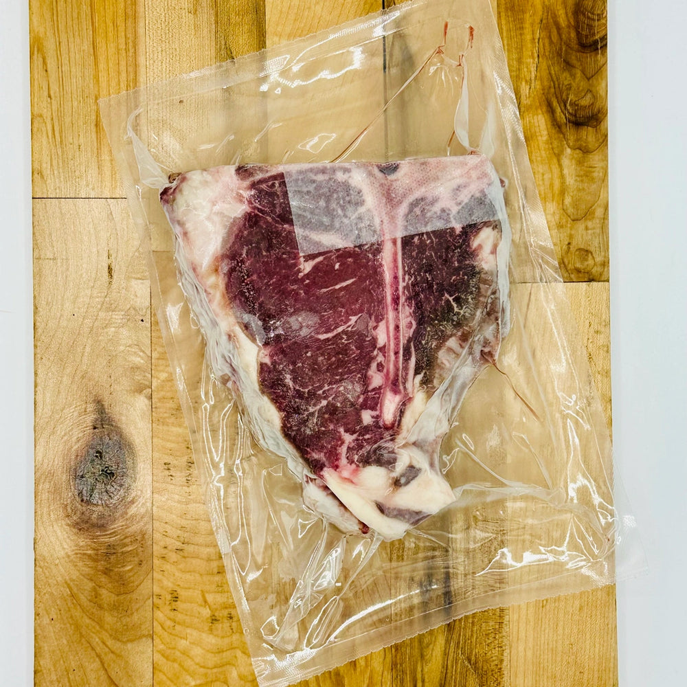 CreekReserve porterhouse steak on a cutting board