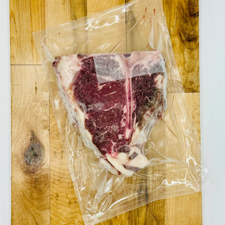 CreekReserve porterhouse steak on a cutting board
