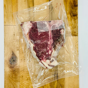 CreekReserve porterhouse steak on a cutting board