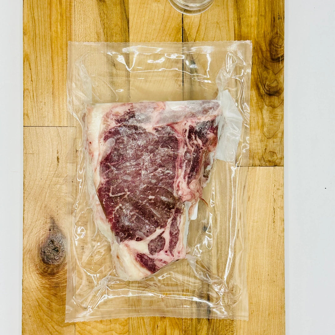 CreekReserve TBone steak on a cutting board