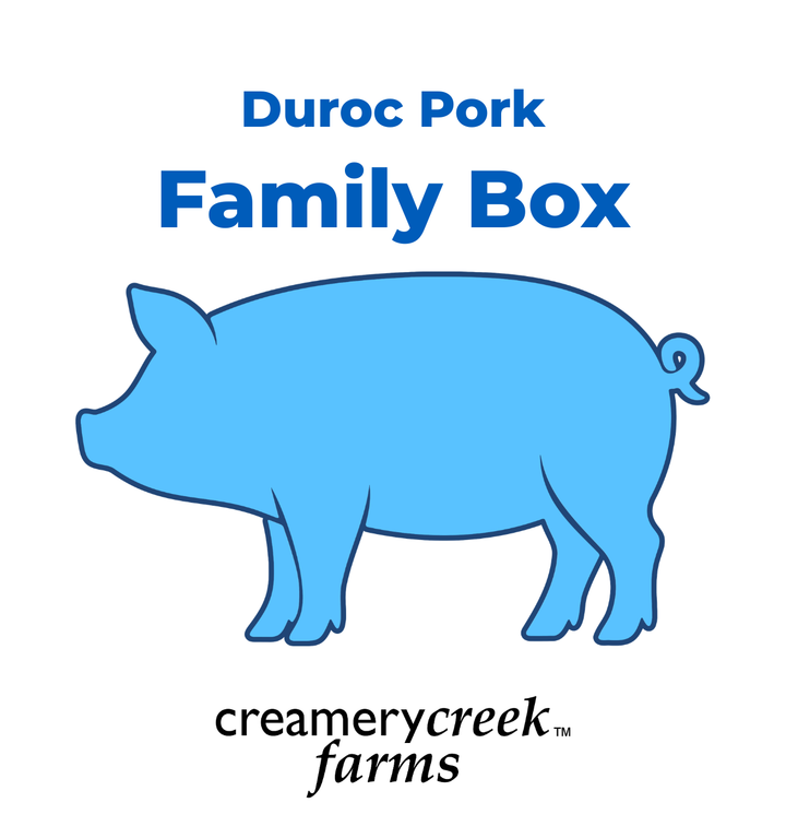 A blue cartoon pig silhouette centered on a white background, with the text &