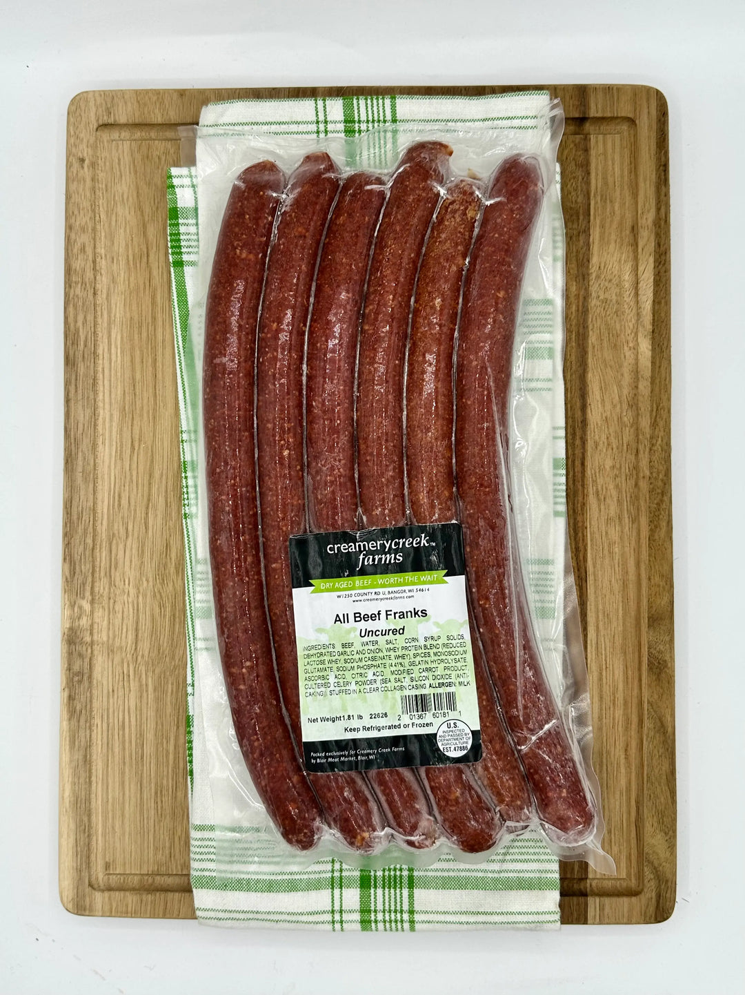 Dry Aged All Beef Footlong Hot Dog Franks
