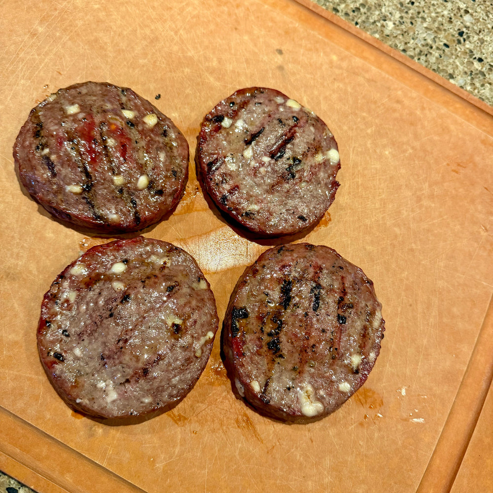 Grilled Mushroom Swiss Burgers at Creamery Creek