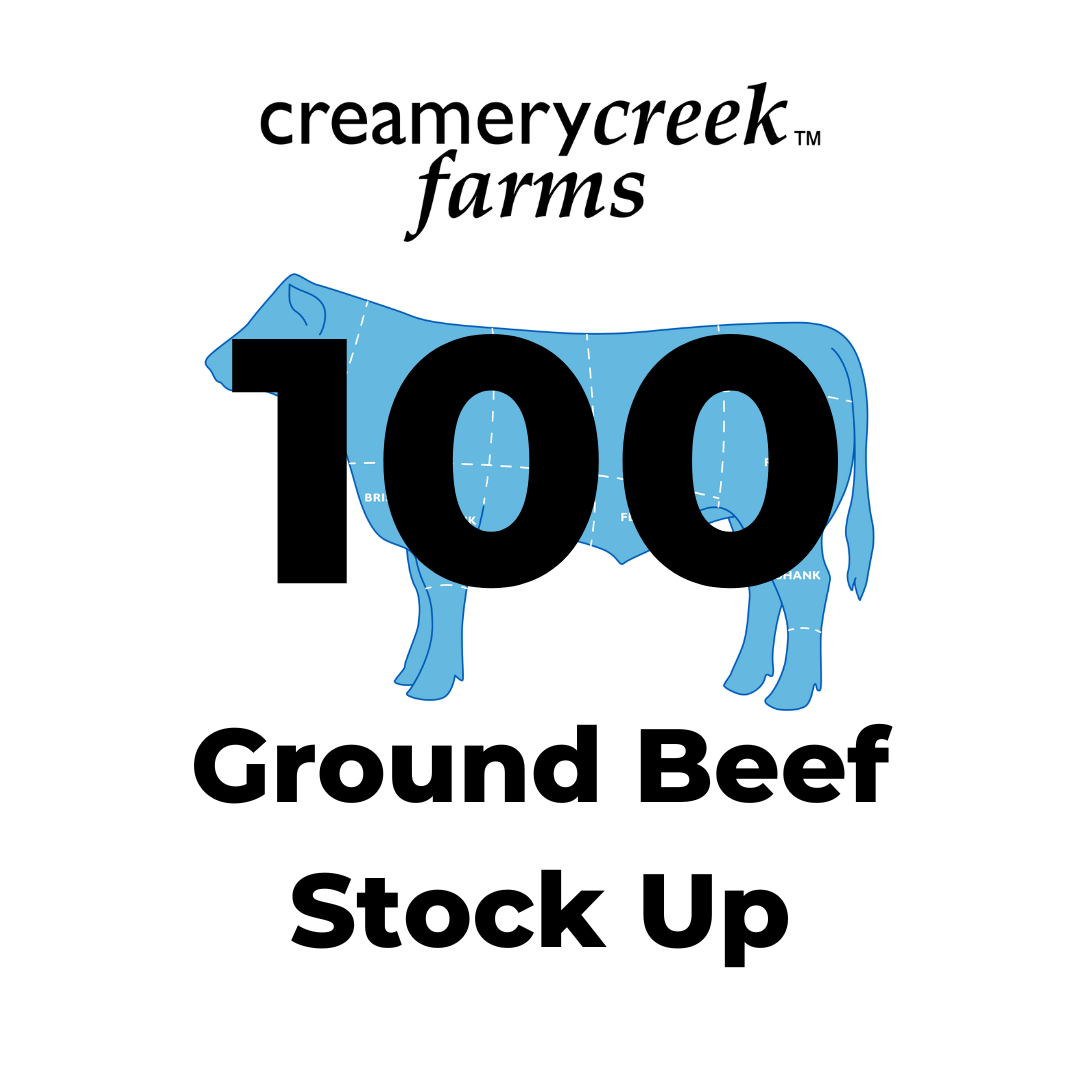 Dry Aged Ground Beef Stock Up - 100lbs - Creamery Creek Farms