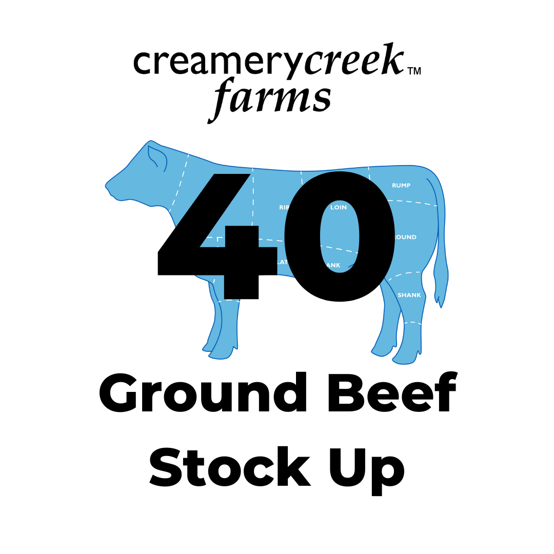 Dry Aged Ground Beef Stock Up - 40lbs - Creamery Creek Farms