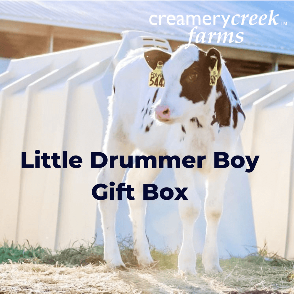 Little Drummer Boy Gift Box - Snack Sticks, Butter, Cheese, Curds, Syrup and MORE - Creamery Creek Farms