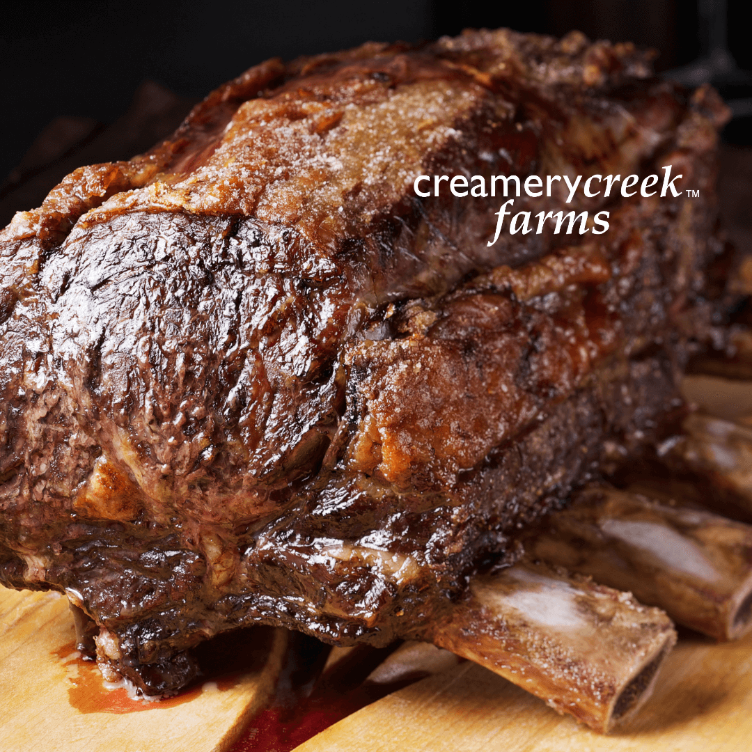 Dry Aged Beef Standing Prime Rib Roast - Creamery Creek Farms